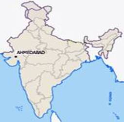 Ahmedabad In India Map